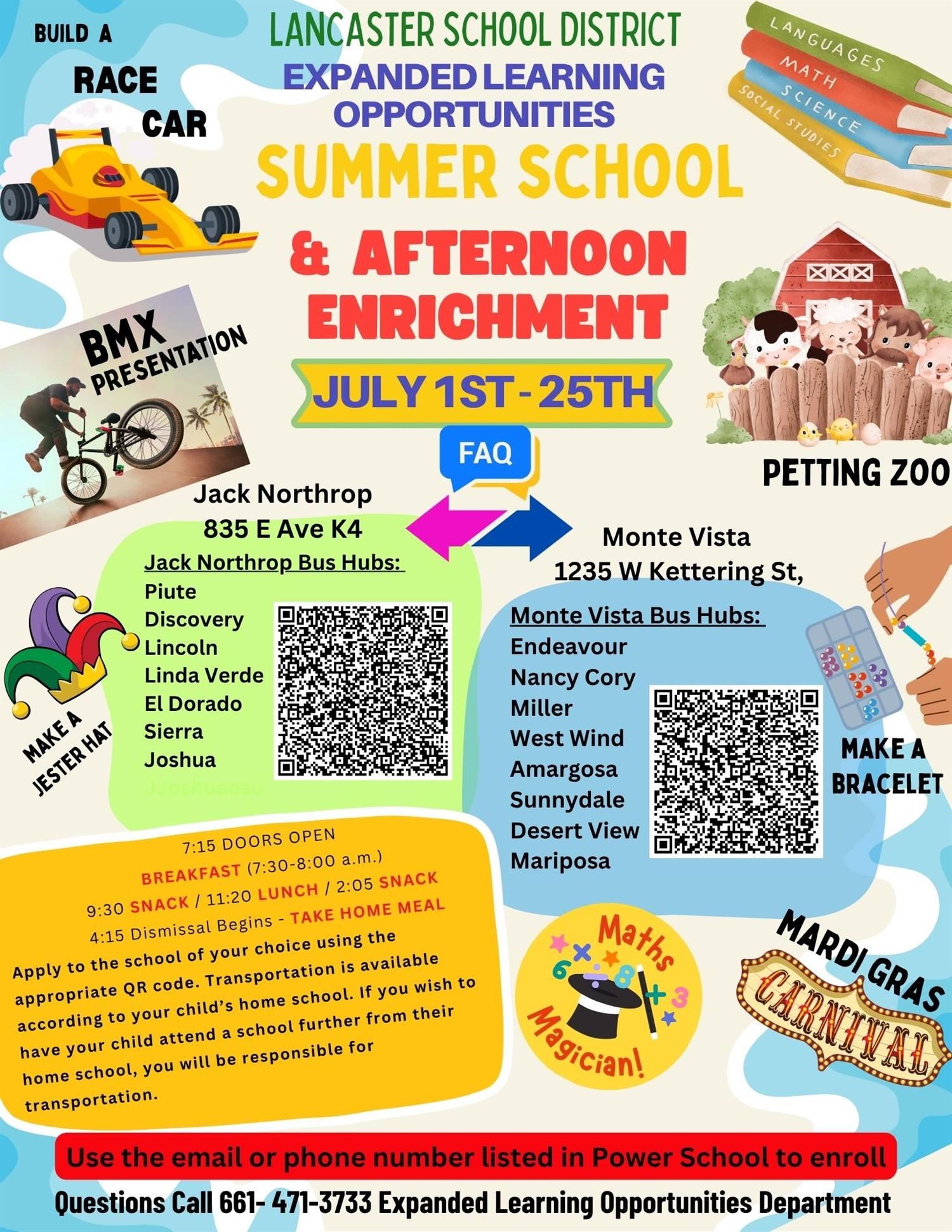 Join Us for an Exciting Summer at Jack Northrop & Monte Vista! Get ready for a summer full of fun and learning adventures. 